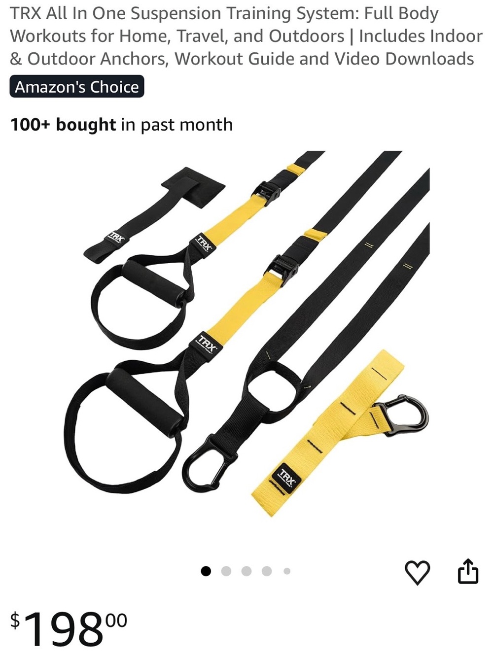 TRX All-In-One Suspension Trainer - Yellow and Black